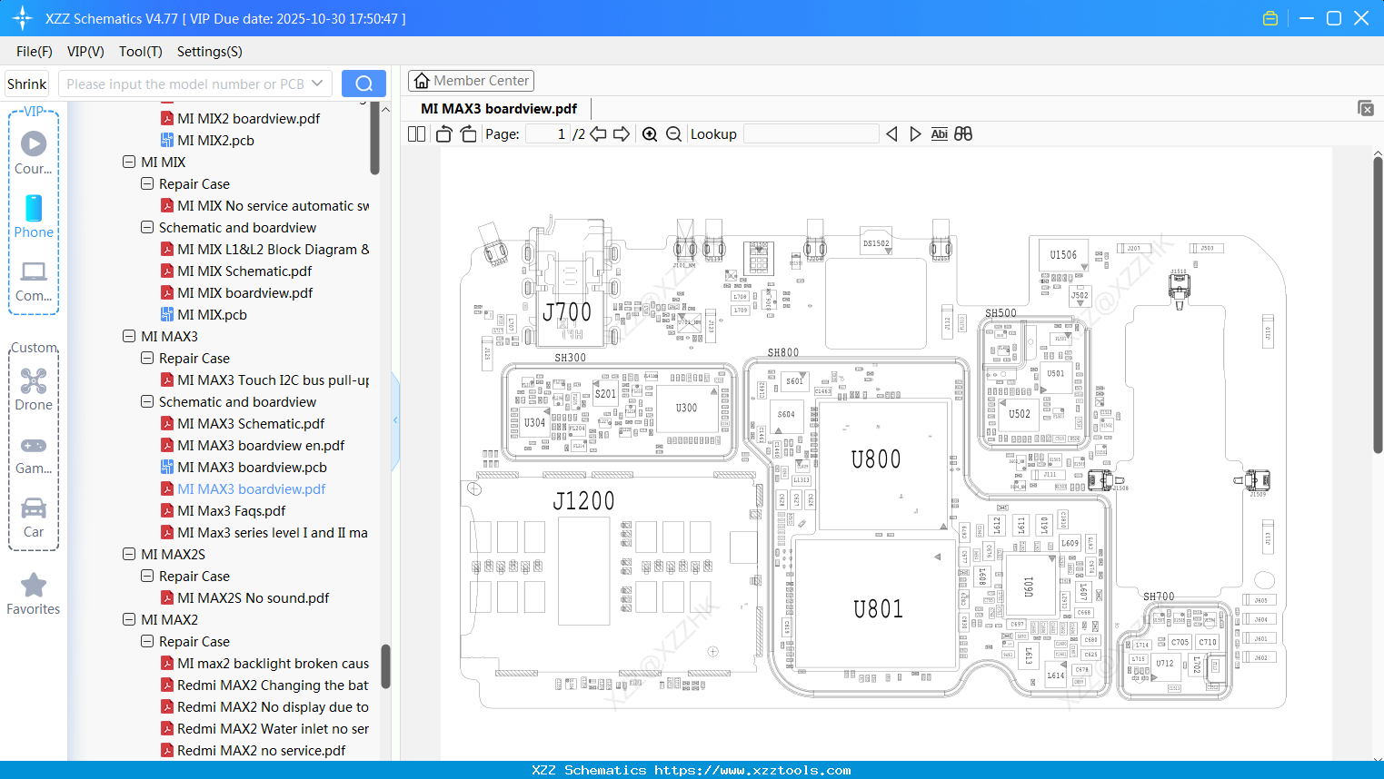 Xiaomi MI MAX3 Boardview